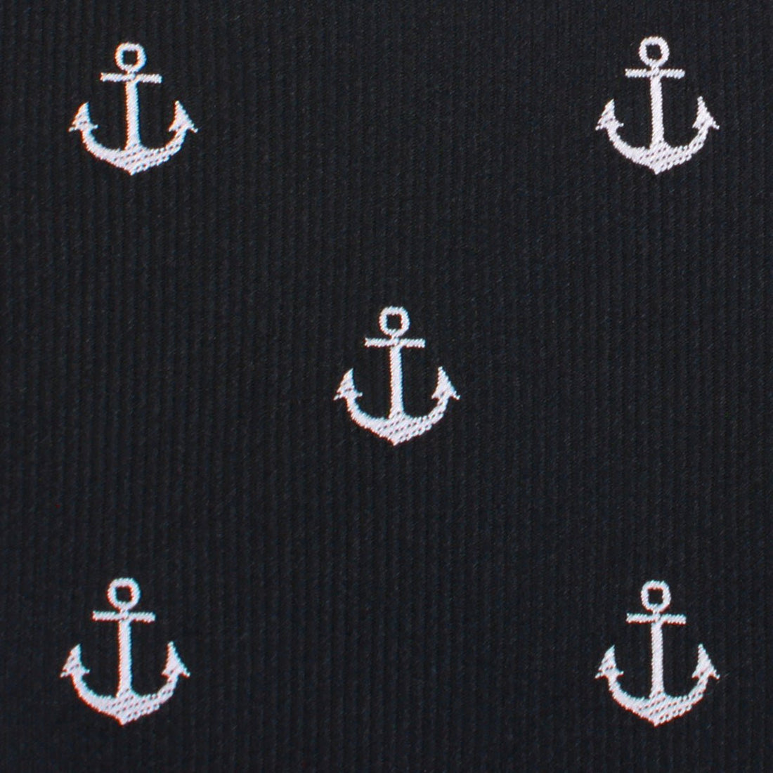 Black Anchor Necktie Fabric