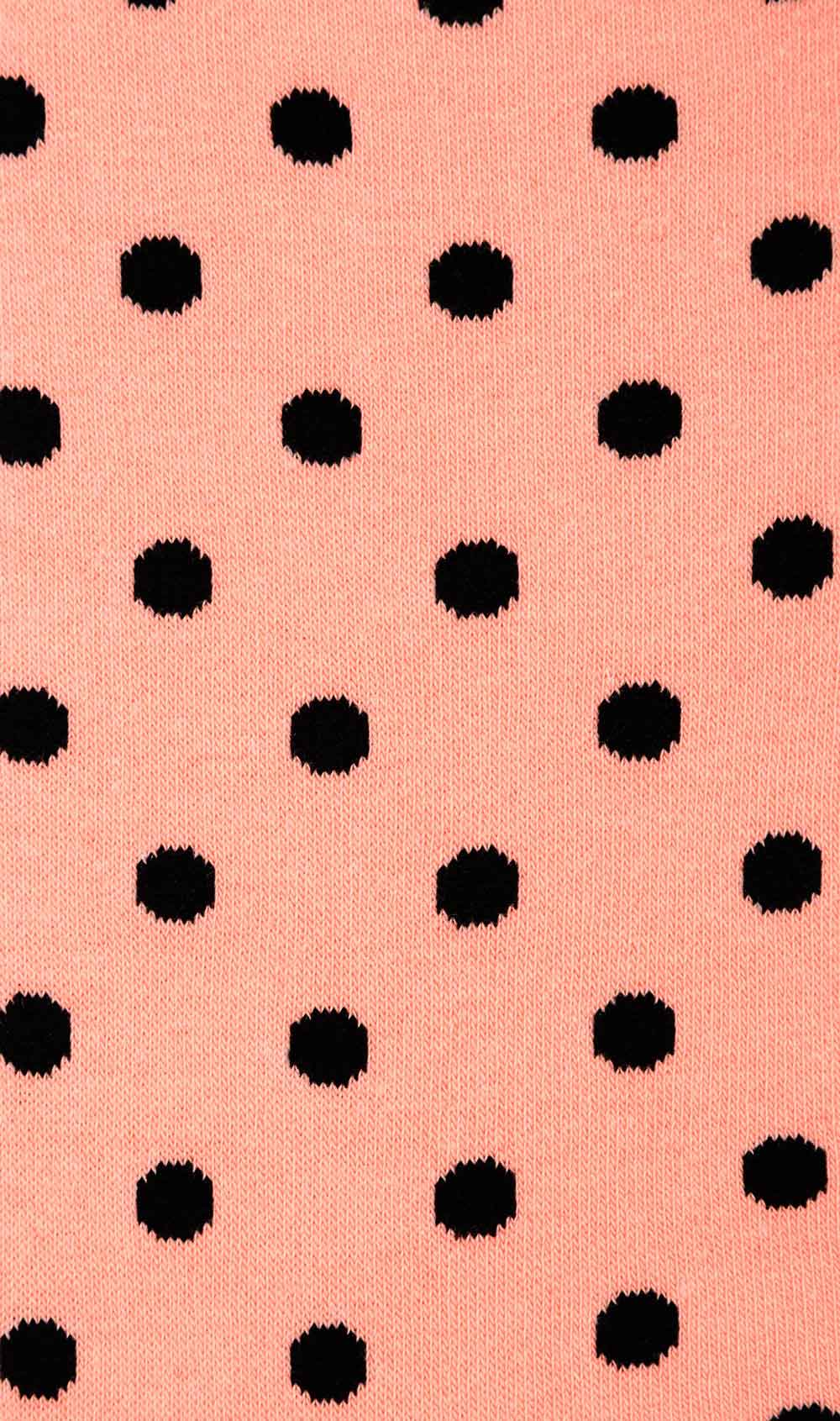 Black Caviar Pink Dot Socks Fabric