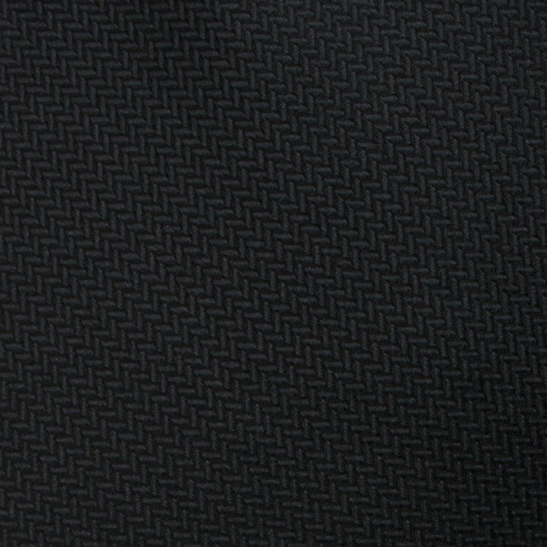 Black Diagonal Herringbone Pocket Square Fabric