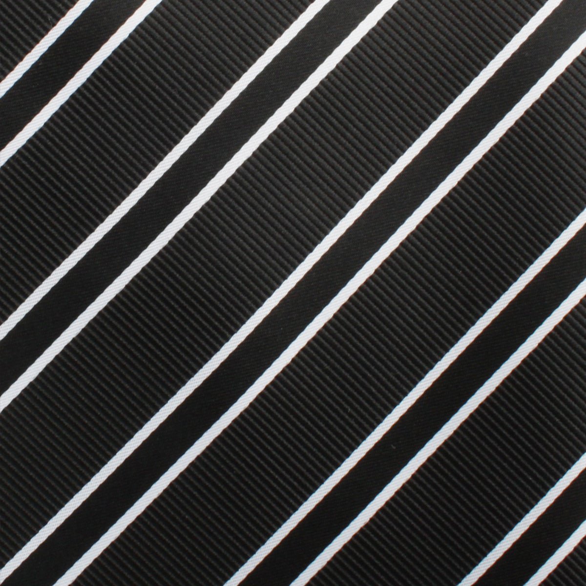 Black Double Stripe Fabric Swatch