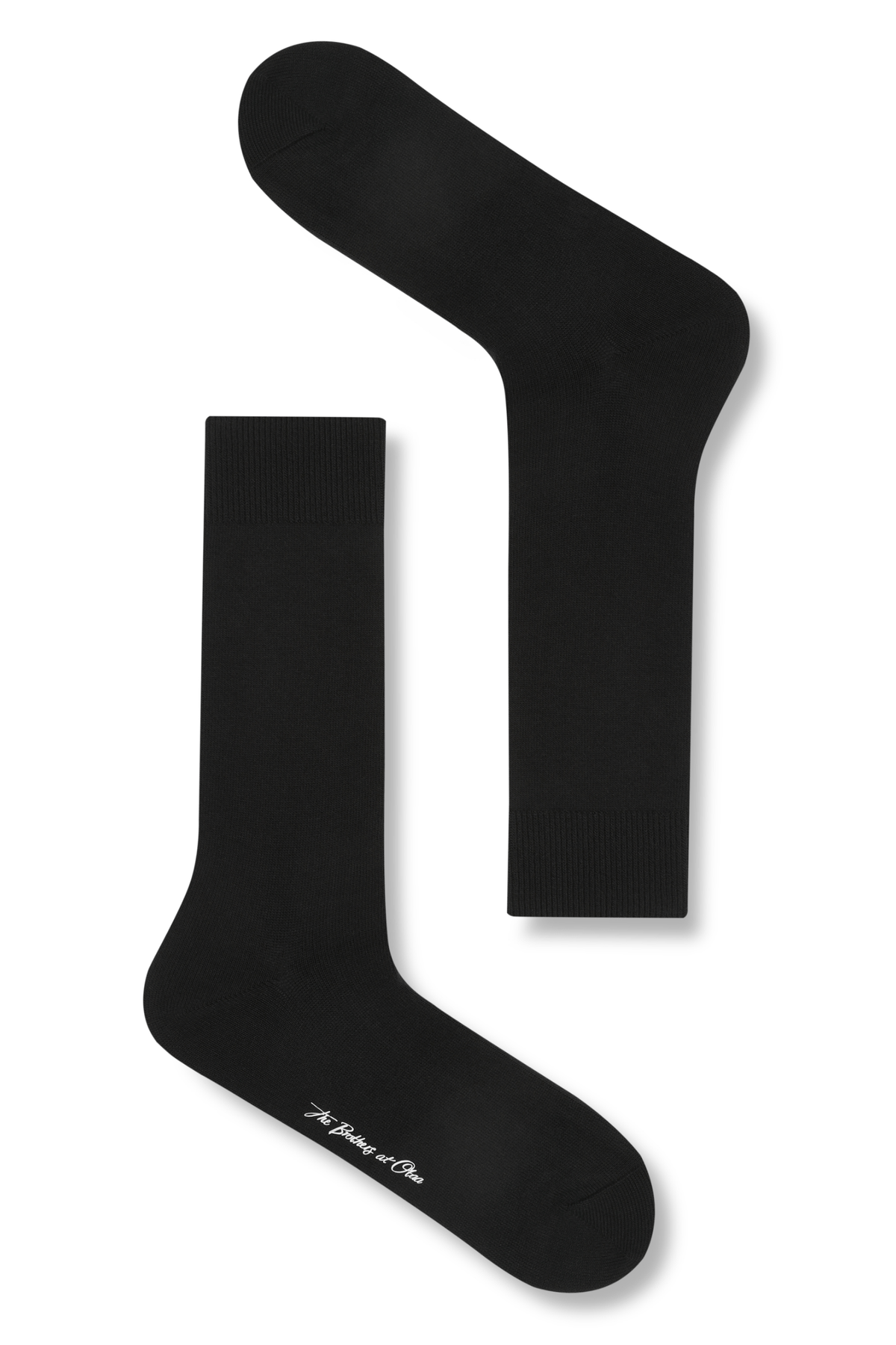 Black Flat Knit Sock