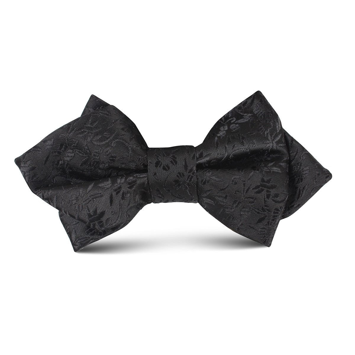 Black Floral Kids Diamond Bow Tie