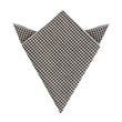 Black Houndstooth Spider Linen Pocket Square