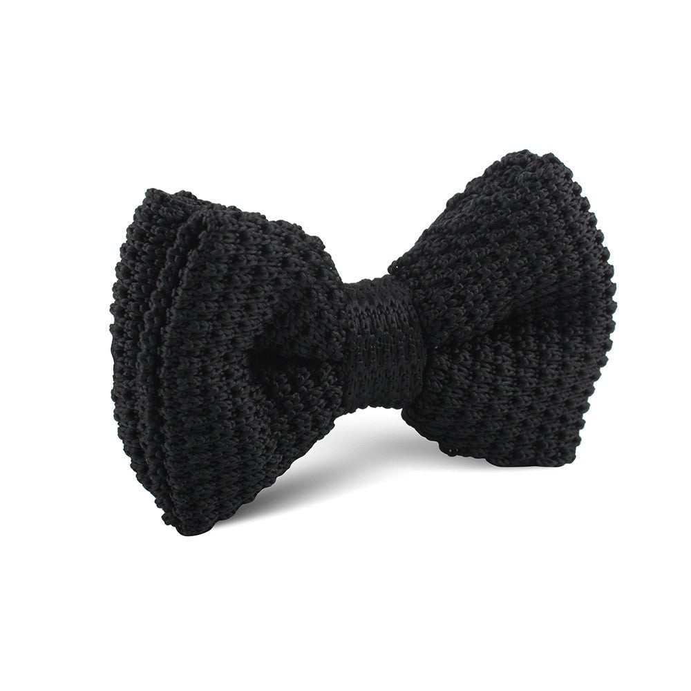 Black Knitted Bow Tie