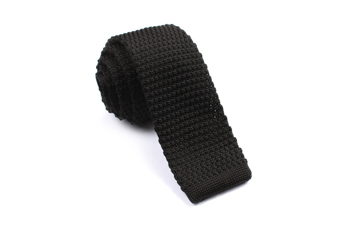 Black Knitted Tie OTAA