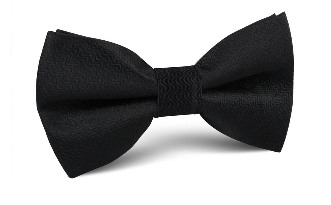 Black Midnight Rippling Sand Bow Tie