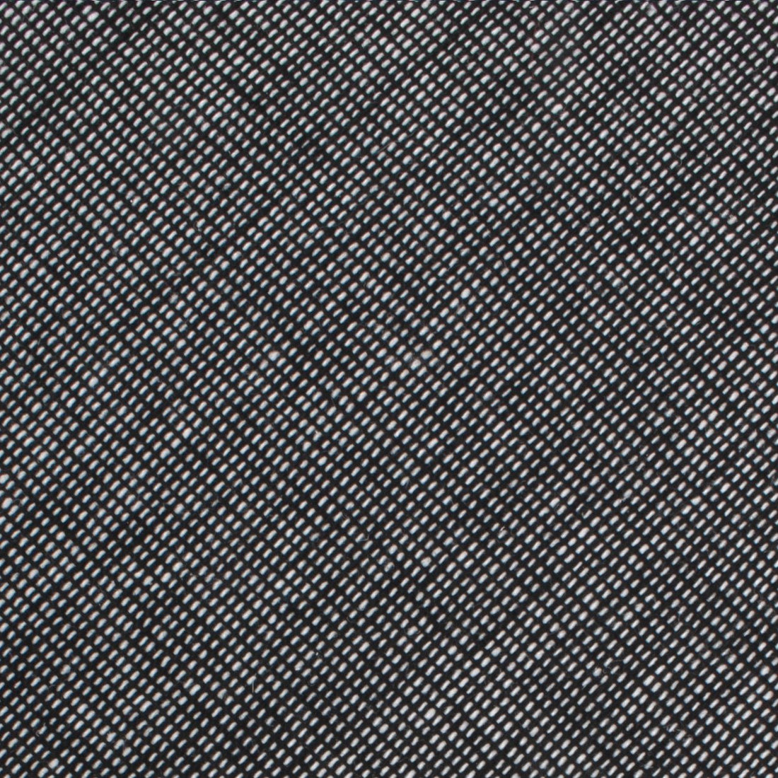 Black Needle Stitch Linen Skinny Tie Fabric