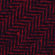 Black & Red Herringbone Wool Fabric Pocket Square