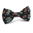 Black Twisted Teardrop Paisley Kids Bow Tie