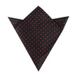 Black with Red Polka Dots Pocket Square