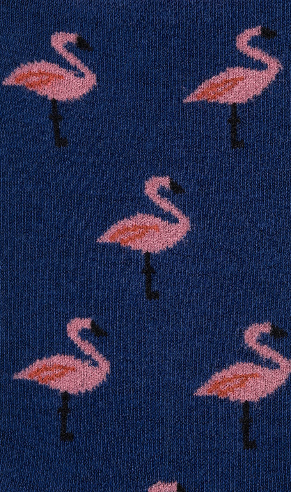 Blue Island Flamingo Low Cut Socks Pattern Fabric