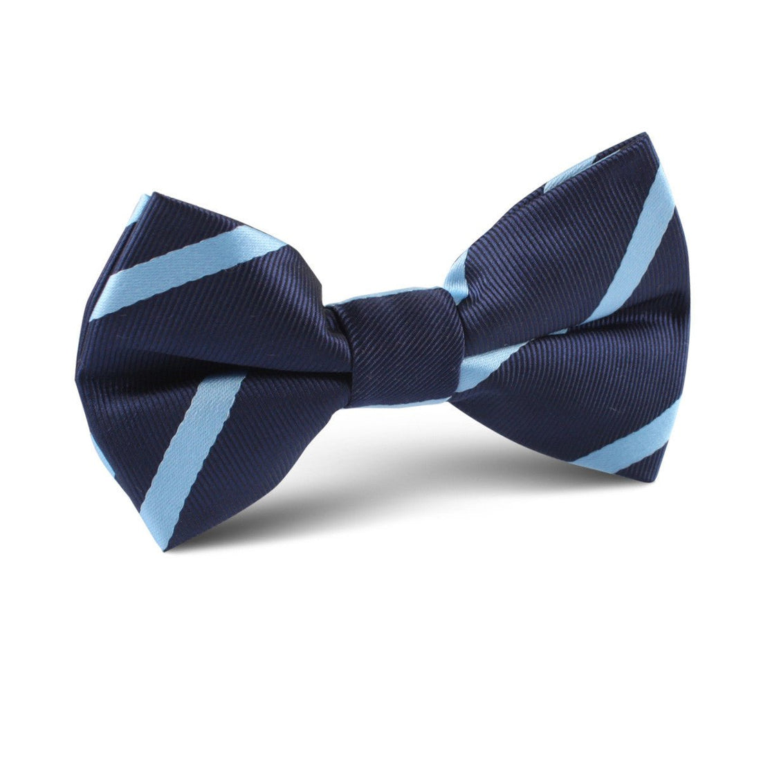 Blue Pencil Stripe Kids Bow Tie