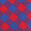 Blue & Red Gingham Fabric Self Bowtie