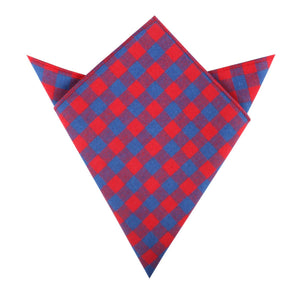 Blue & Red Gingham Pocket Square