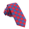 Blue & Red Gingham Skinny Tie