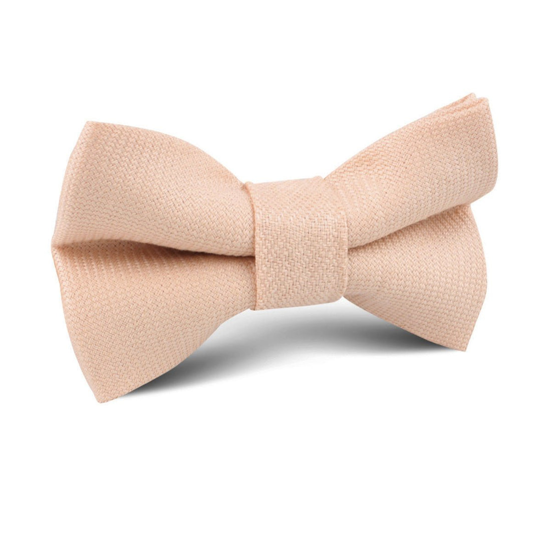 Blush Beige Linen Kids Bow Tie