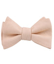 Blush Beige Linen Self Tied Bow Tie