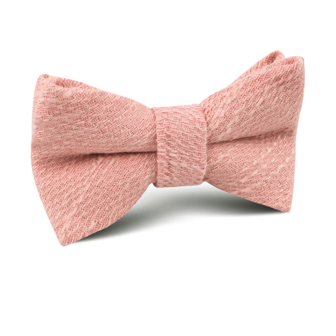 Blush Flamingo Pink Linen Kids Bow Tie