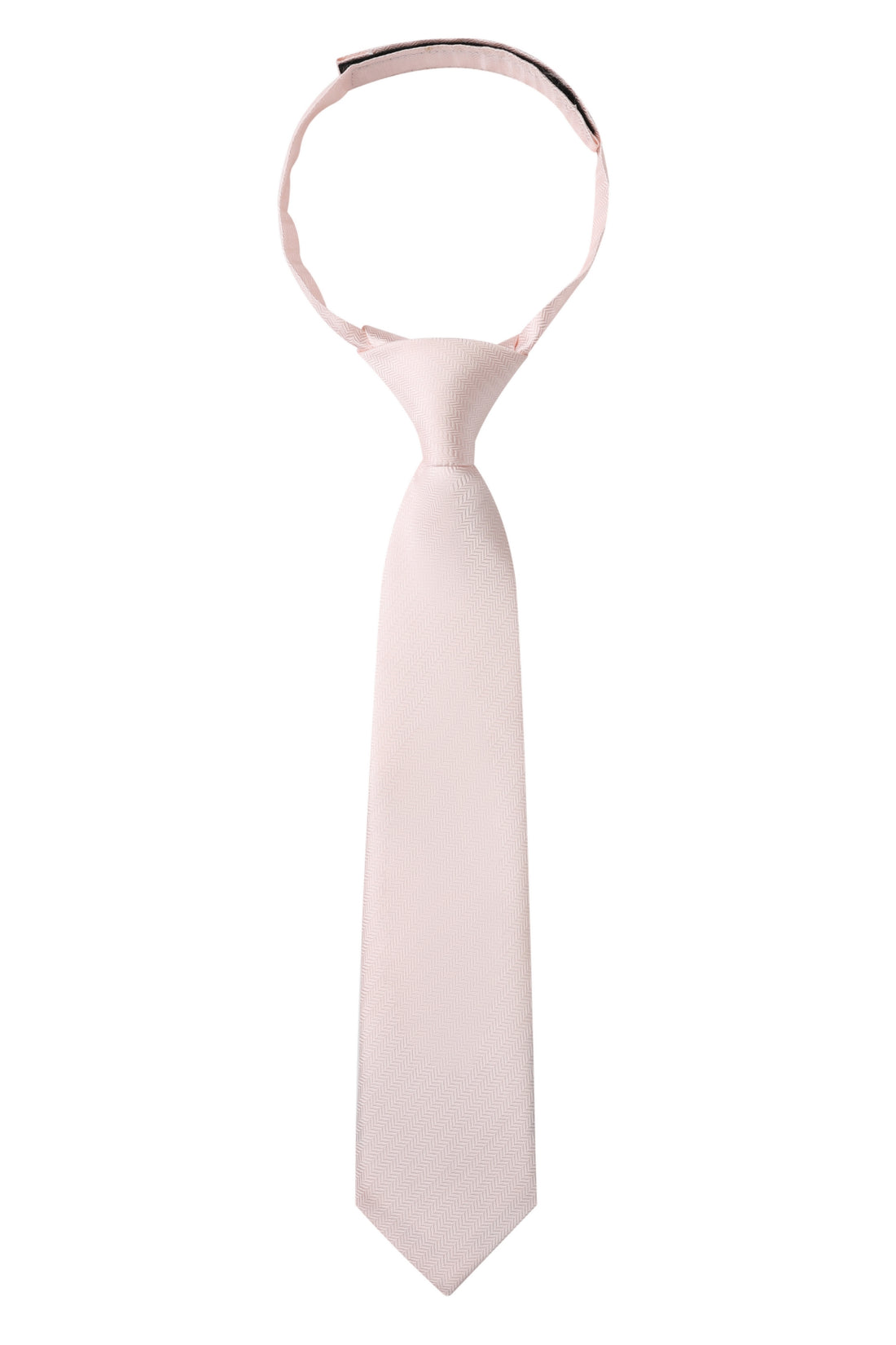 Blush Pink Herringbone Kids Necktie