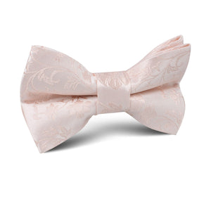 Blush Pink Rose Floral Kids Bow Tie