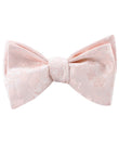 Blush Pink Rose Floral Self Tied Bow Tie