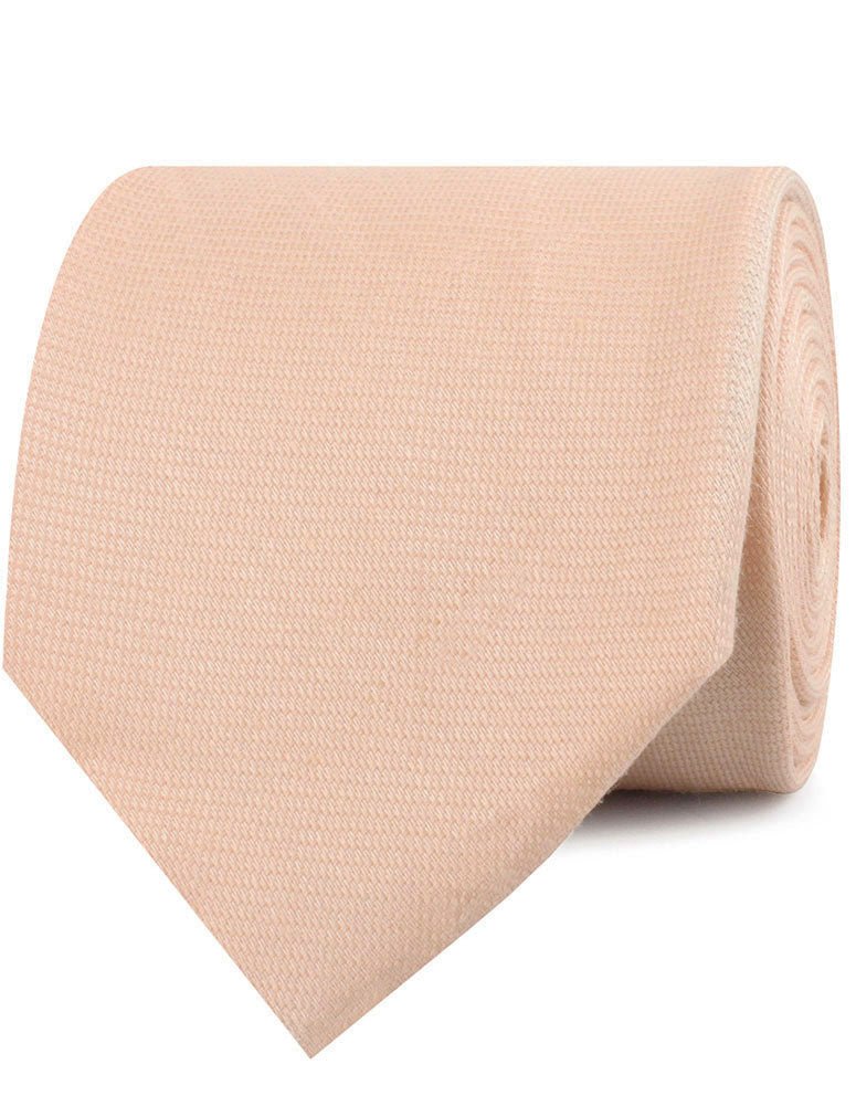 Blush Beige Linen Neckties