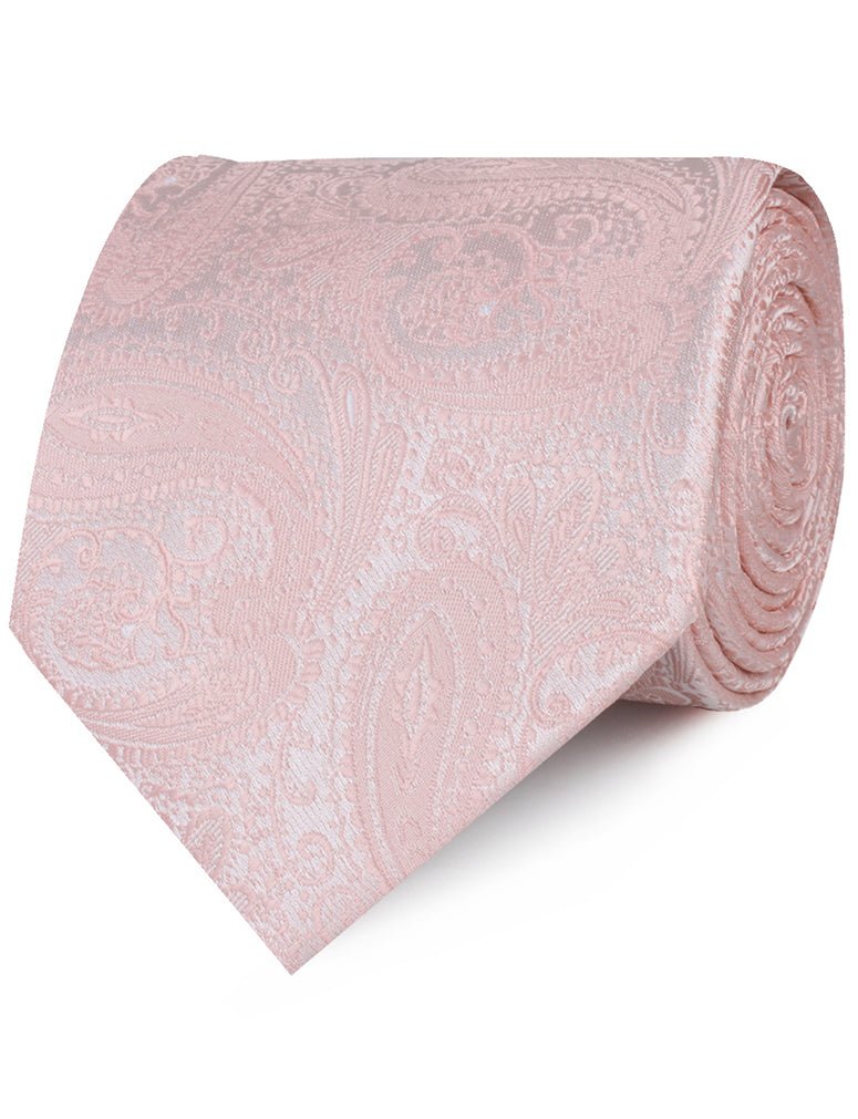 Blush Peach Paisley Neckties