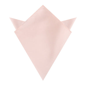 Blush Pink Basket Weave Pocket Square