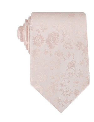 Blush Pink Rose Floral Necktie