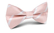 Blush Pink Striped Bow Tie