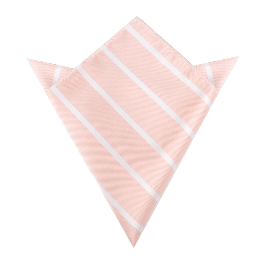 Blush Pink Striped Pocket Square