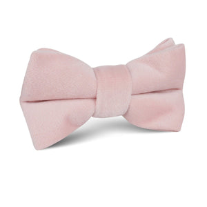 Blush Pink Velvet Kids Bow Tie