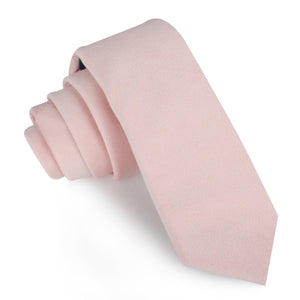 Blush Pink Velvet Skinny Tie