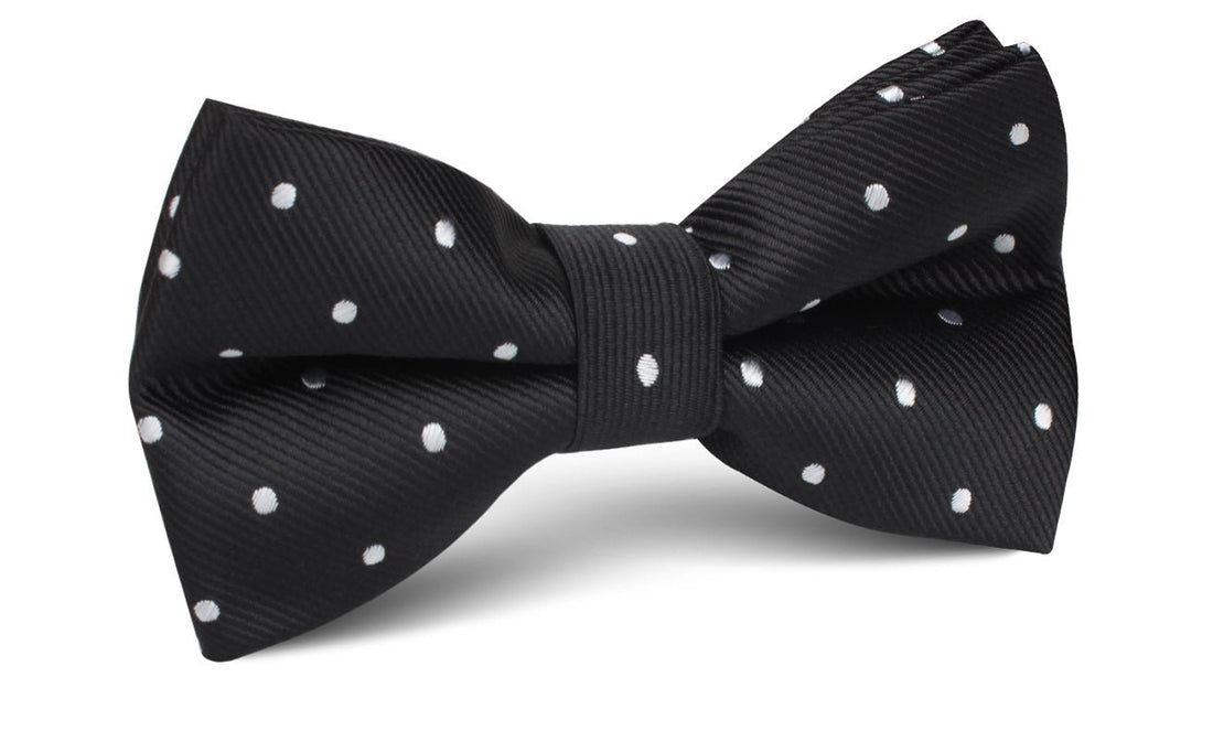 Bond Black Polka Dots Bow Tie