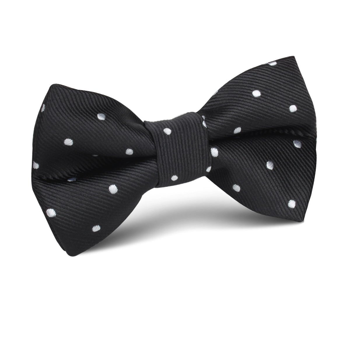 Bond Black Polka Dots Kids Bow Tie