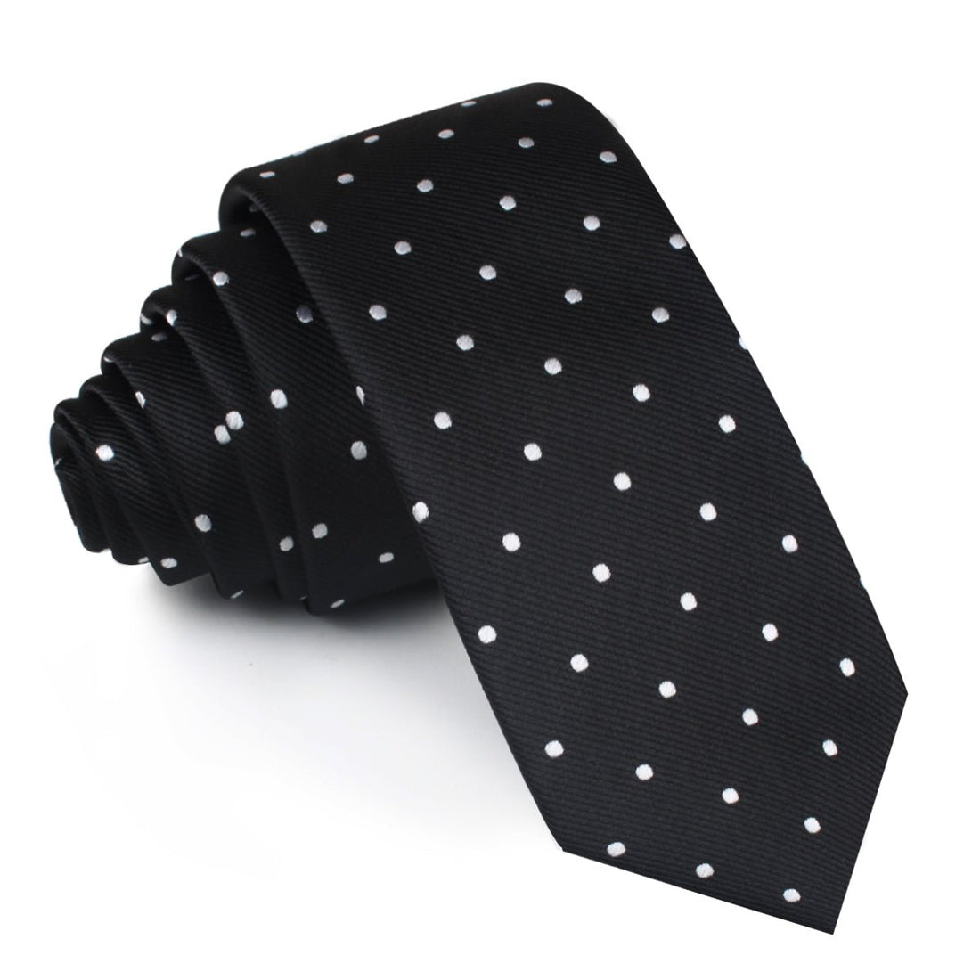 Bond Black Polka Dots Skinny Tie