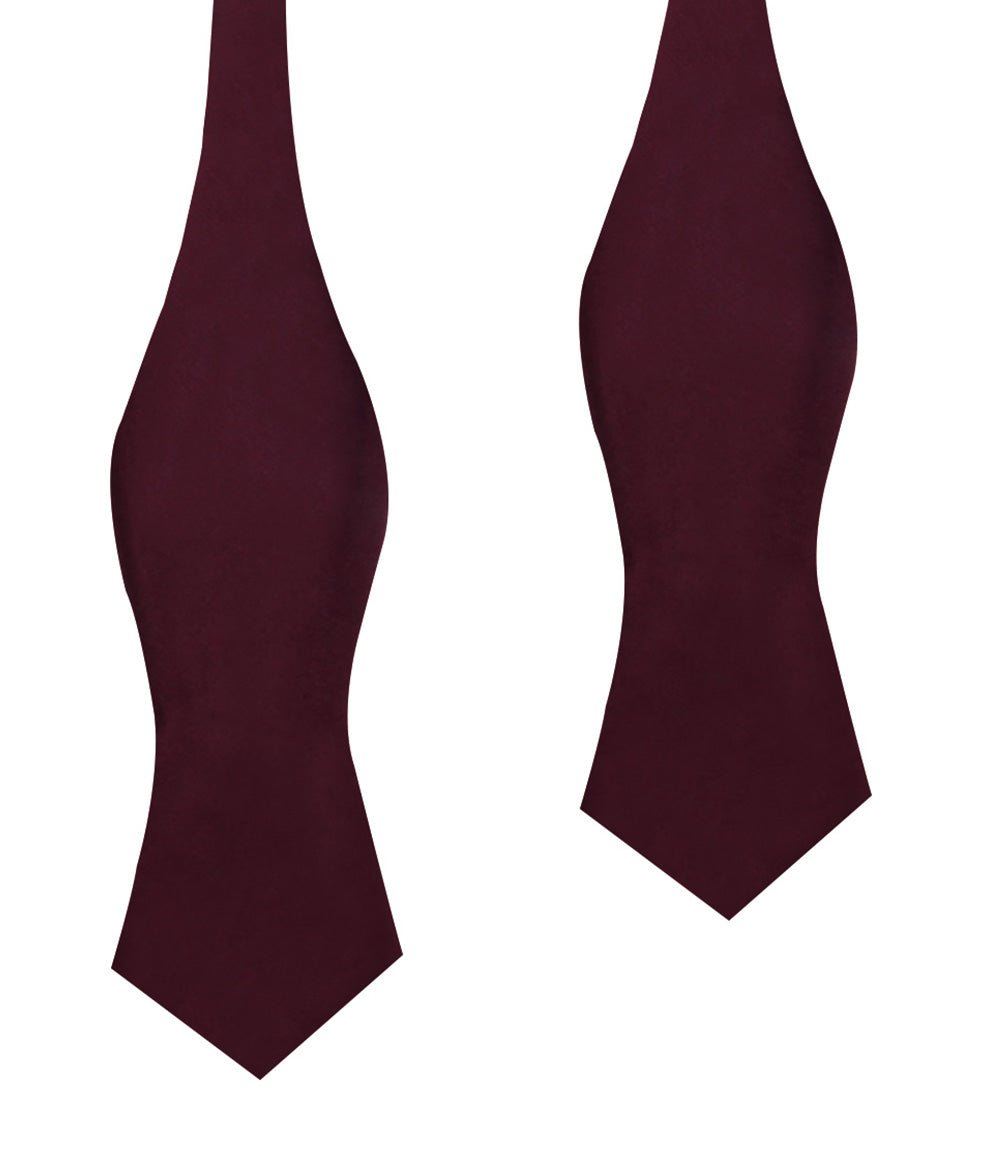 Bond Burgundy Diamond Velvet Self Bow Tie