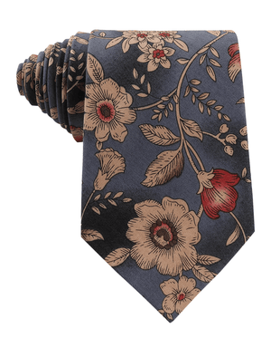 Bordeaux Baroque Floral Necktie