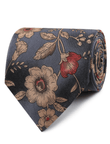 Bordeaux Baroque Floral Necktie 2