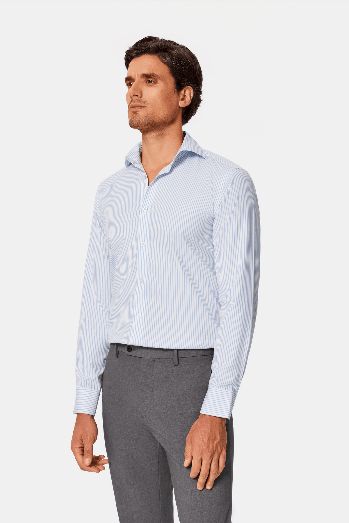 Bradford Blue Stripe Dobby Non-Iron Shirt