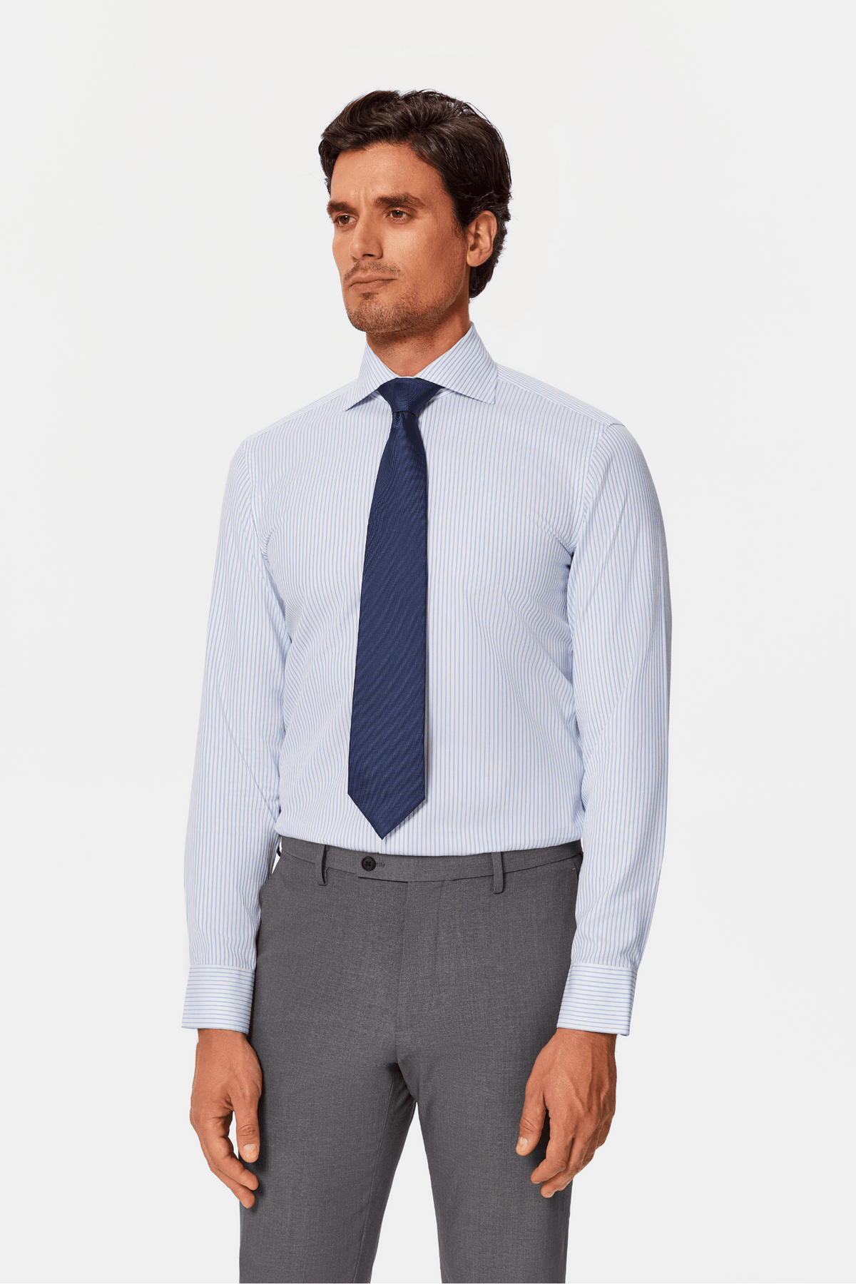 Bradford Blue Stripe Dobby Non-Iron Shirt