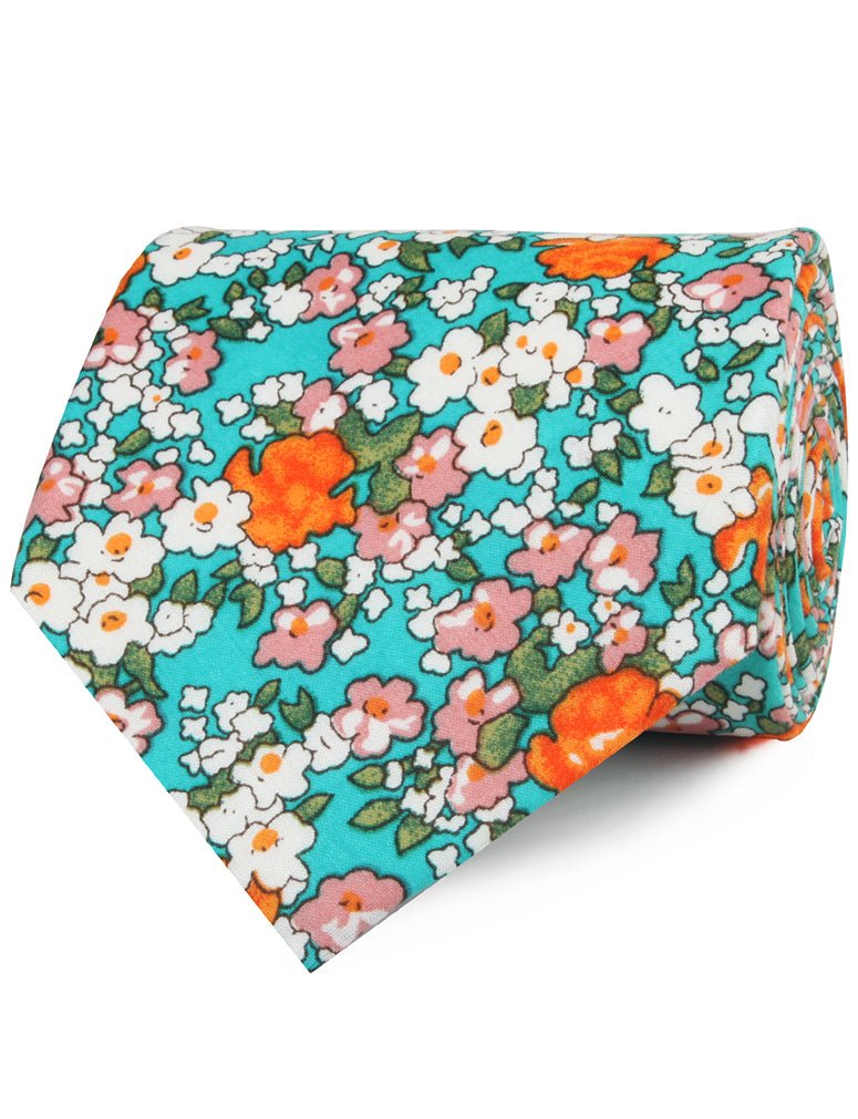 British Virgin Island Floral Neckties