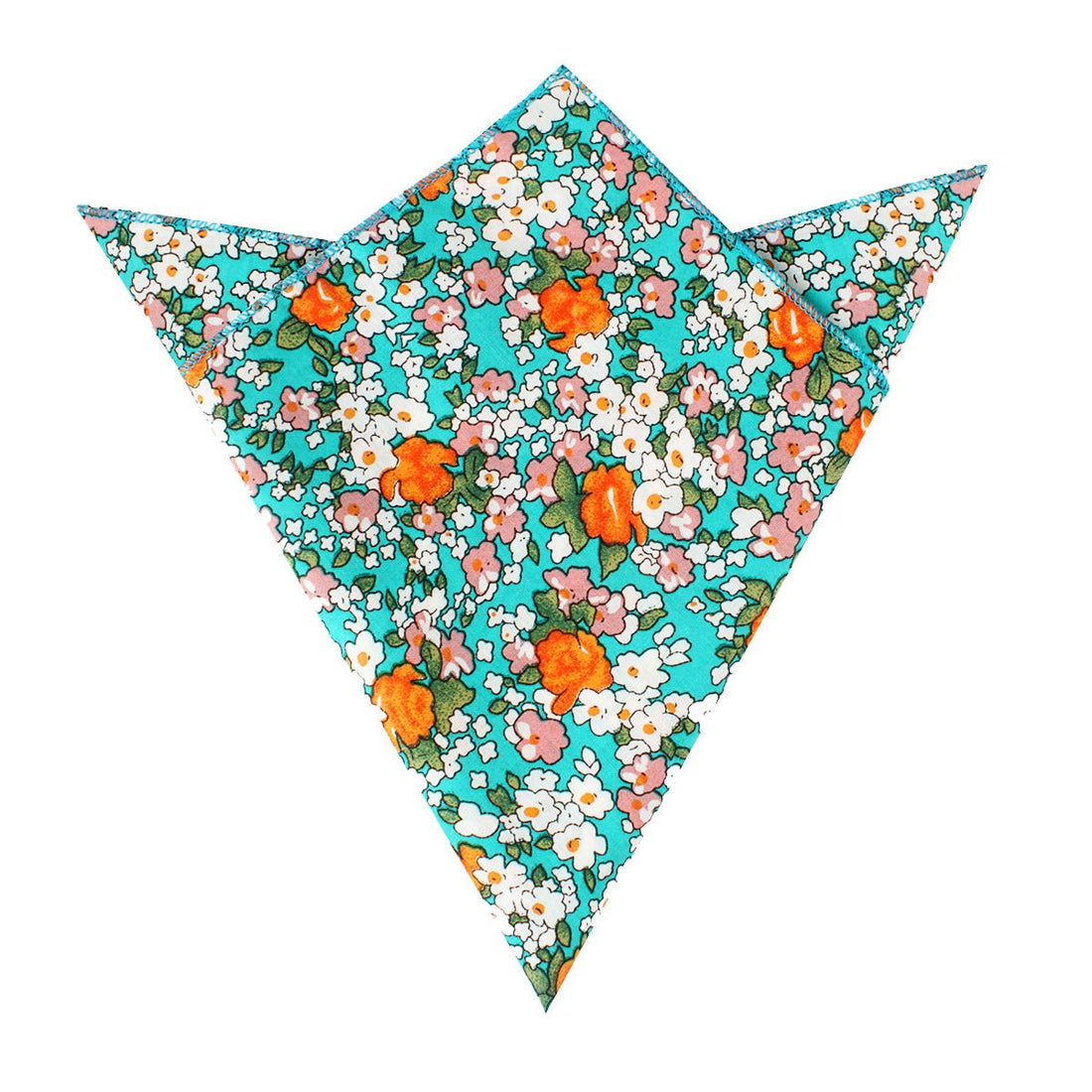 British Virgin Island Floral Pocket Square