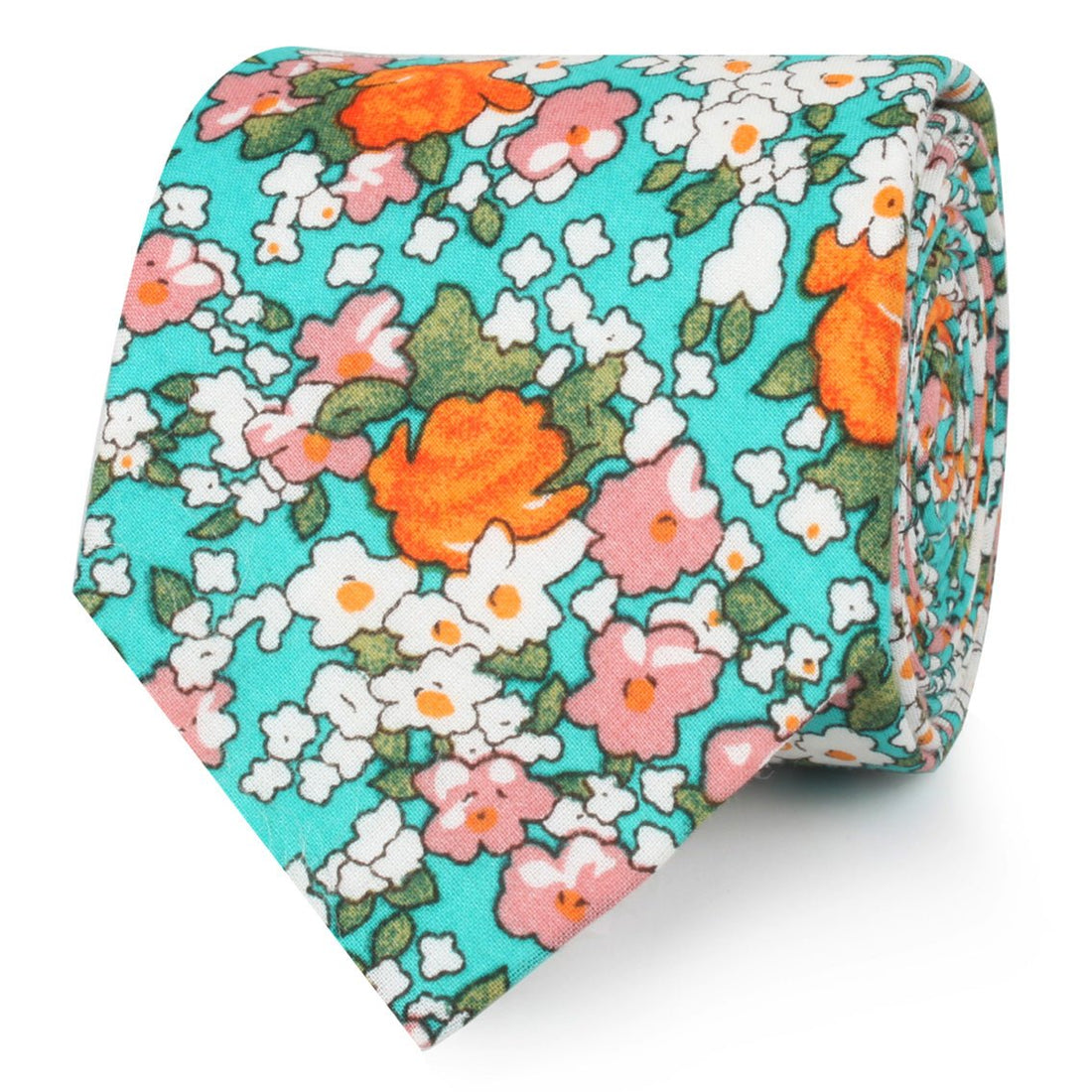 British Virgin Island Floral Skinny Ties