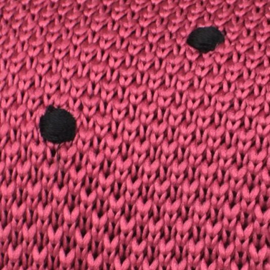 Brizo Pink Polka Dot Knitted Tie Fabric