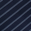 Brooklyn Navy Blue Striped Skinny Tie Fabric