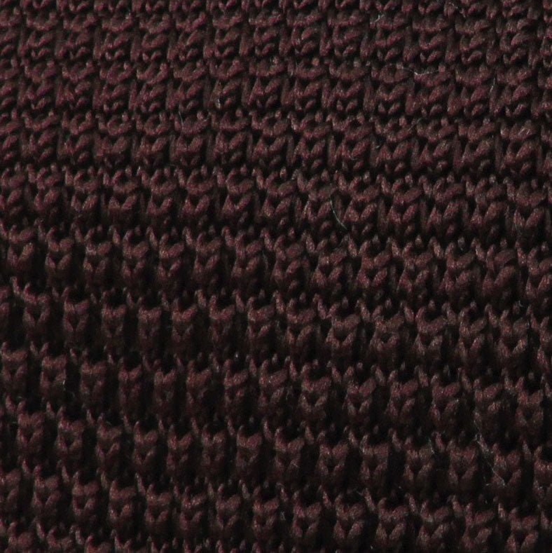 Brown Pointed Knitted Tie Fabric