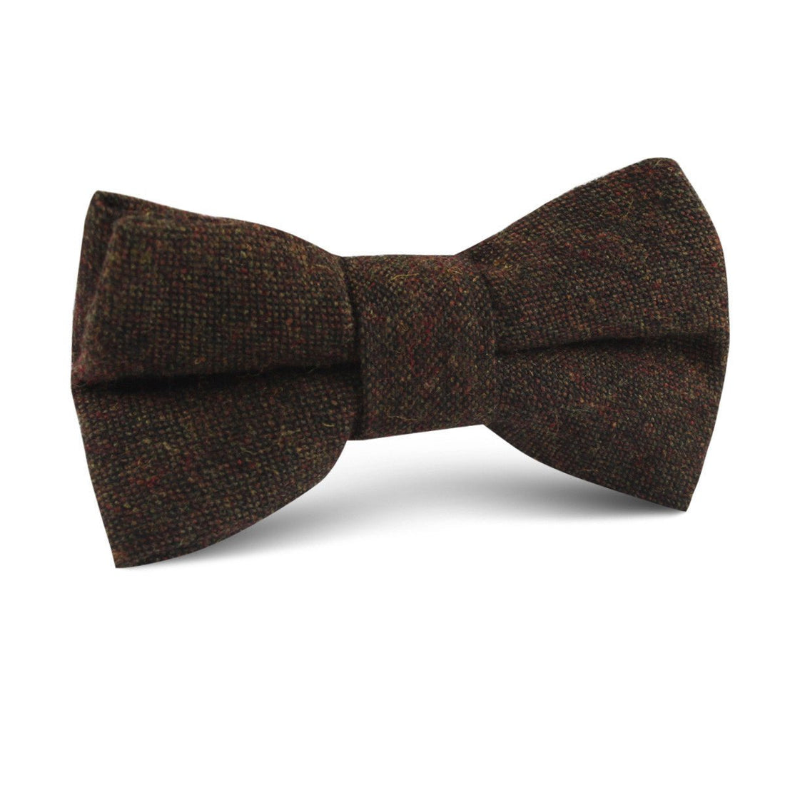 Brown Columbia Wool Kids Bow Tie