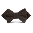 Brown Columbia Wool Kids Diamond Bow Tie