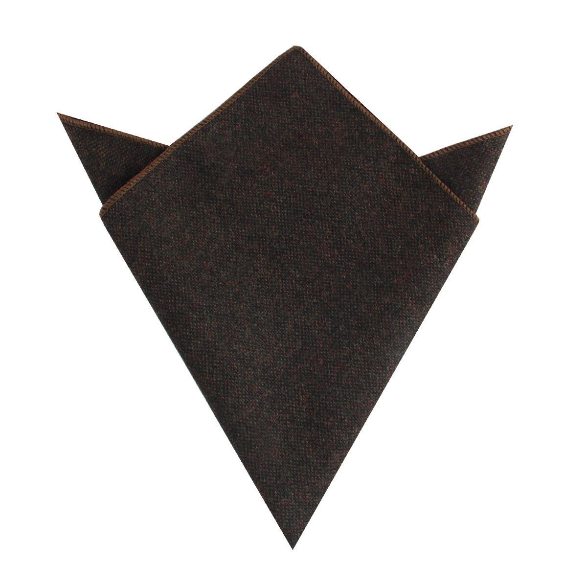 Brown Columbia Wool Pocket Square